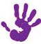 purple hand